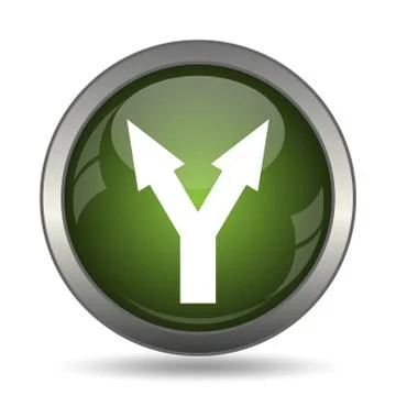 Split arrow icon. Internet button on white background. . 스톡 일러스트