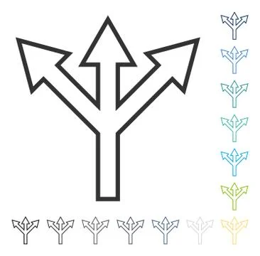 Split Arrow Vector Icon Stock Illustration