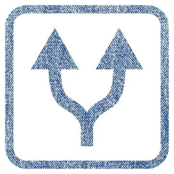 Split Arrows Up Fabric Textured Icon Illustrazione stock