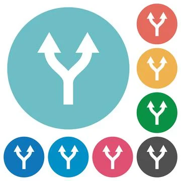 Split arrows up flat round icons 스톡 일러스트