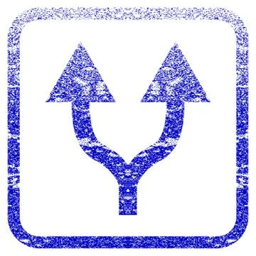 Split Arrows Up Framed Textured Icon Illustrazione stock