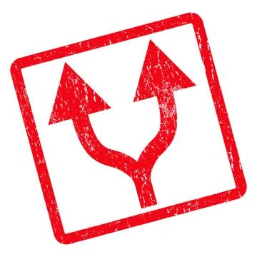 Split Arrows Up Icon Rubber Stamp イラスト素材