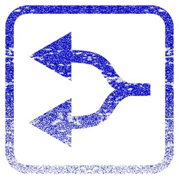 Split Arrows Left Framed Textured Icon Illustrazione stock