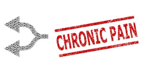 Split Arrows Left Recursion Collage of Split Arrows Left Items and Textured 스톡 일러스트