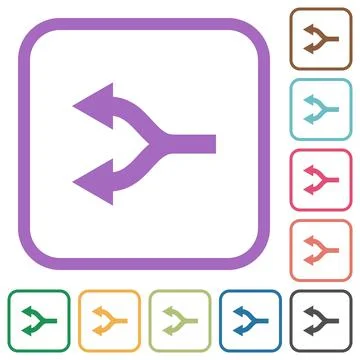 Split arrows left simple icons 스톡 일러스트