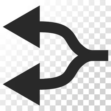 Split Arrows Left Vector Icon Illustrazione stock