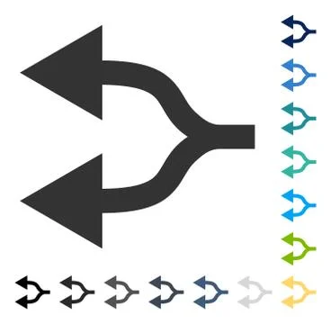 Split Arrows Left Vector Icon イラスト素材
