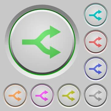 Split arrows push buttons Illustrazione stock