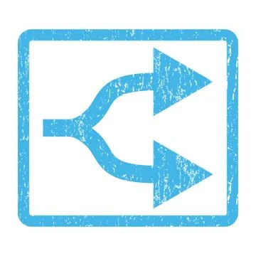 Split Arrows Right Icon Rubber Stamp Stock Illustration