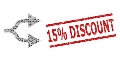 Split Arrows Right Recursion Collage of Split Arrows Right Icons and Grunge 15 Illustrazione stock