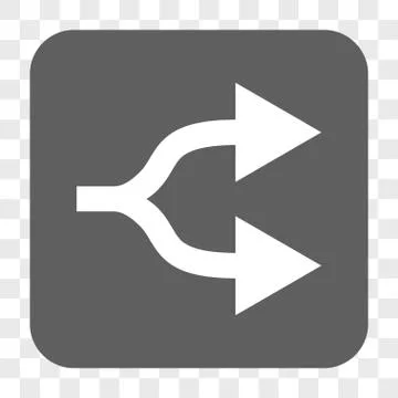 Split Arrows Right Rounded Square Button Stock Illustration