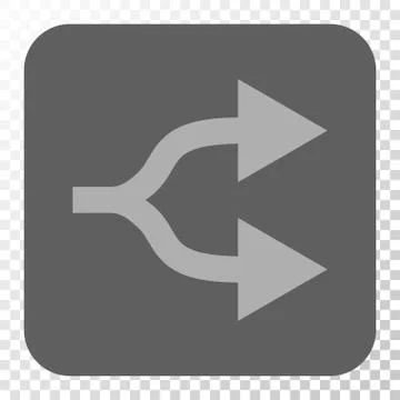 Split Arrows Right Rounded Square Button Illustrazione stock