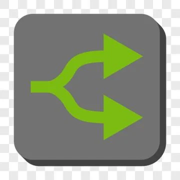 Split Arrows Right Rounded Square Button Stock Illustration