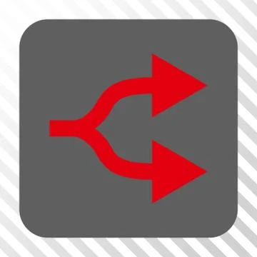 Split Arrows Right Rounded Square Button Stock Illustration