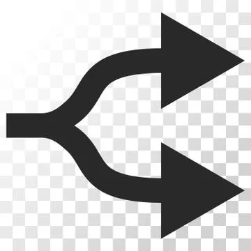 Split Arrows Right Vector Icon Illustrazione stock