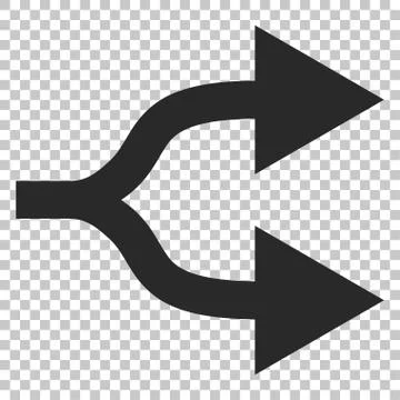 Split Arrows Right Vector Icon Stock Illustration
