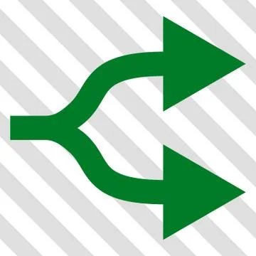 Split Arrows Right Vector Icon Stock Illustration