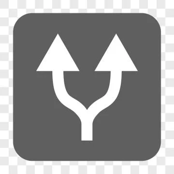 Split Arrows Up Rounded Square Button Illustrazione stock