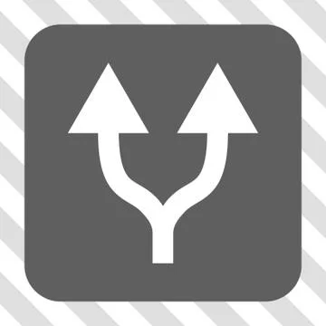 Split Arrows Up Rounded Square Button Illustrazione stock