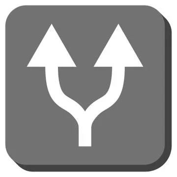 Split Arrows Up Rounded Square Glyph Icon Illustrazione stock