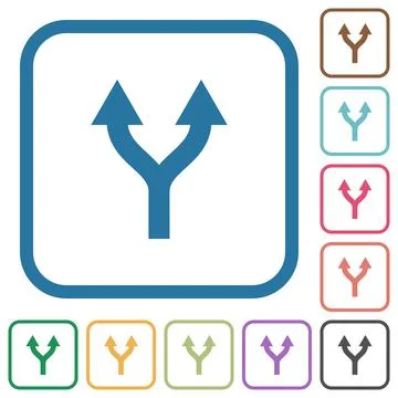 Split arrows up simple icons Illustrazione stock