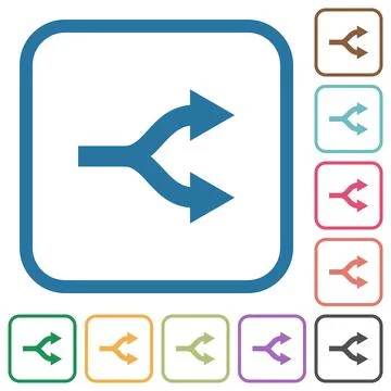 Split arrows simple icons Illustrazione stock