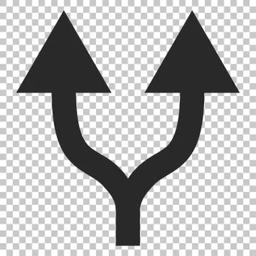Split Arrows Up Vector Icon Illustrazione stock