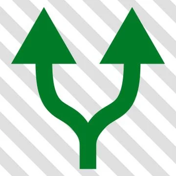 Split Arrows Up Vector Icon Stock Illustration