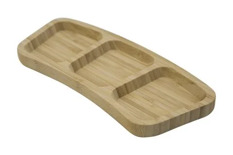 Split bamboo snack platter Stock Photos