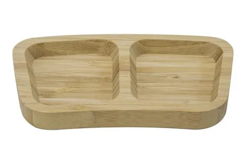 Split bamboo snack platter Stock Photos