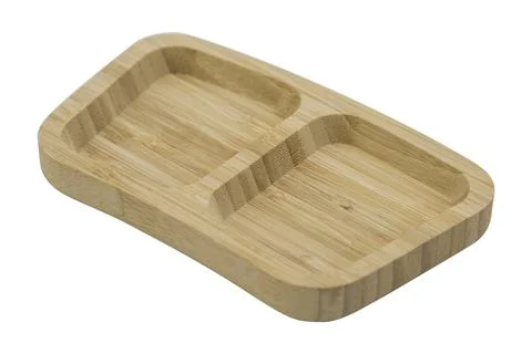 Split bamboo snack platter Stock Photos