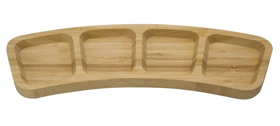 Split bamboo snack platter Stock Photos