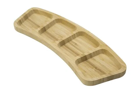 Split bamboo snack platter Stock Photos