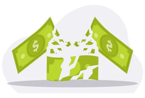 Split Bills Concept Illustration Stock Illustration