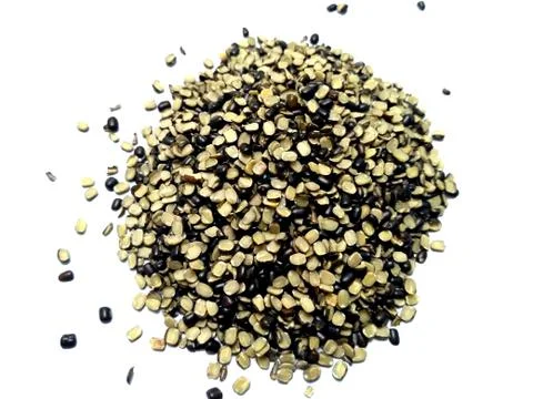 Split Black Lentil Also Know as Black Gram, Black Urad Dal, Vigna Mungo, Urad Stock Photos