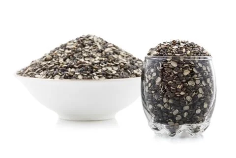 Split Black Lentil on White Background Stock Photos
