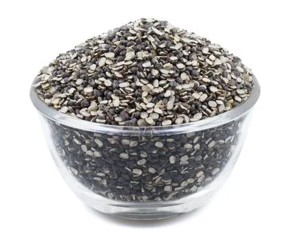 Split Black Lentil on White Background Stock Photos