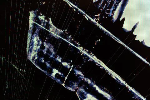 Split broken lcd screen (display) background Foto stock