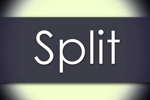 Split - business concept with text Stock Illustration