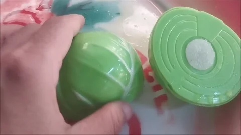 Split cabbage vegetable toy for children Stock Footage 291763309