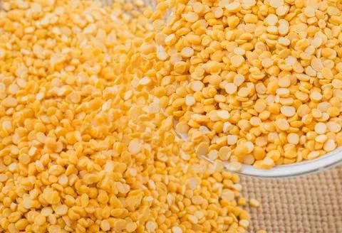 Split Chickpea Also Know as Yellow Split Peas Stock Photos