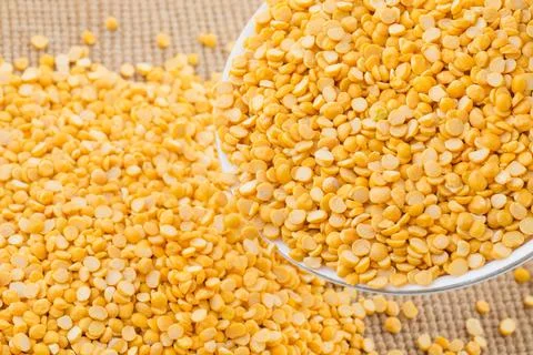 Split Chickpea Also Know as Yellow Split Peas Stock Photos