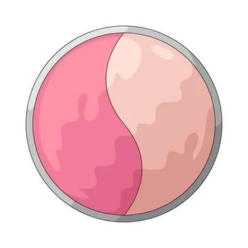Split circle illustration Stock Illustration