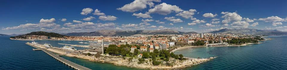 Split City Panorama Stock Photos
