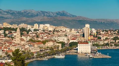 Split Cityscape A picture of the city of Split as seen from a vantage poin... Stock Photos