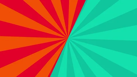 Split Comic Panel Orange Teal Sunburst Vídeos de archivo 336837471
