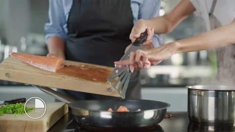 Split Cooking TV show 5 Stock Footage 169480265