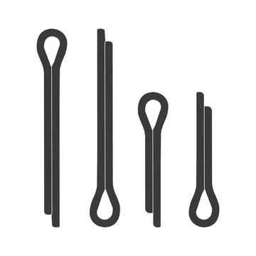 Split cotter pin icon design Stock Illustration