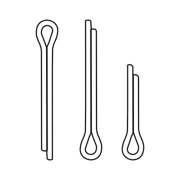 Split cotter pin icon design Stock Illustration