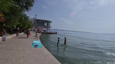 Split , Croacia Bacvice beach Stock Footage 254261489